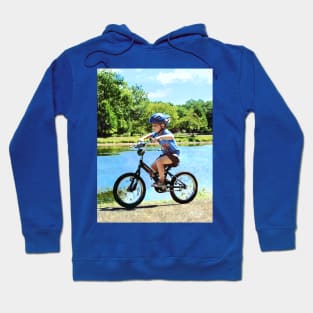 Boy on His Bicycle Hoodie